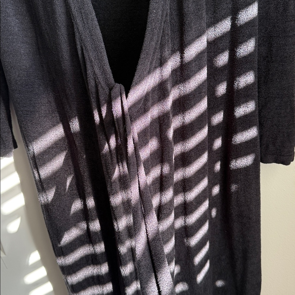 Barefoot Dreams CozyChic UltraLite Long Black Robe - Picture 3 of 4
